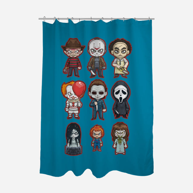 Chibi Horror-none polyester shower curtain-Andriu