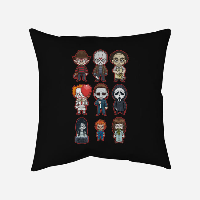 Chibi Horror-none removable cover throw pillow-Andriu