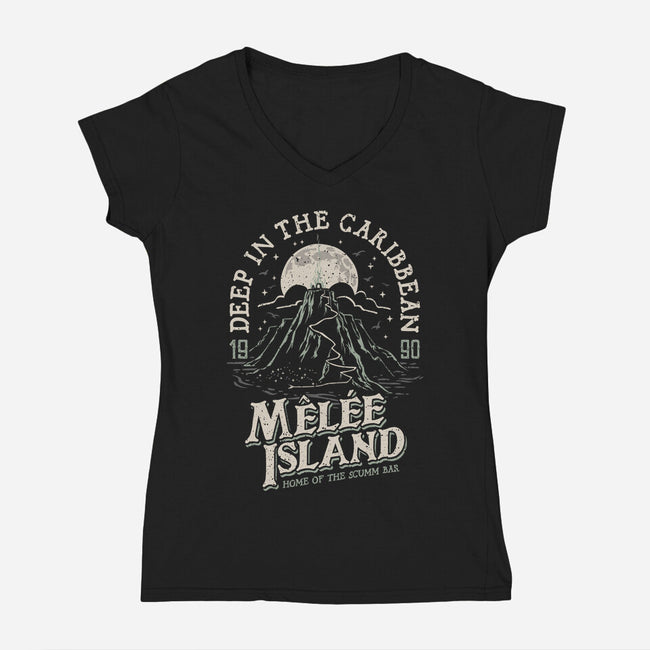 Deep In The Caribbean-womens v-neck tee-Olipop