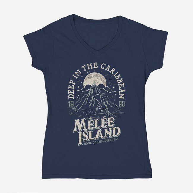 Deep In The Caribbean-womens v-neck tee-Olipop