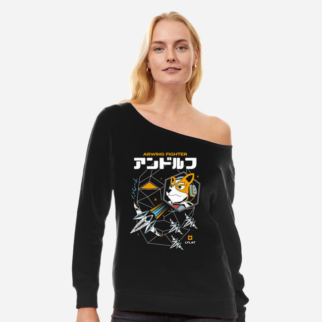 Fight The Telekinetic Face-womens off shoulder sweatshirt-Logozaste