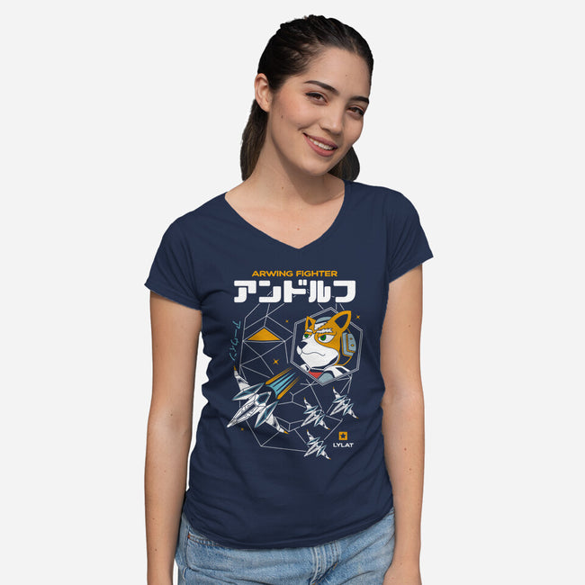 Fight The Telekinetic Face-womens v-neck tee-Logozaste