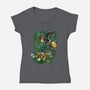 The Green Warrior-womens v-neck tee-nickzzarto