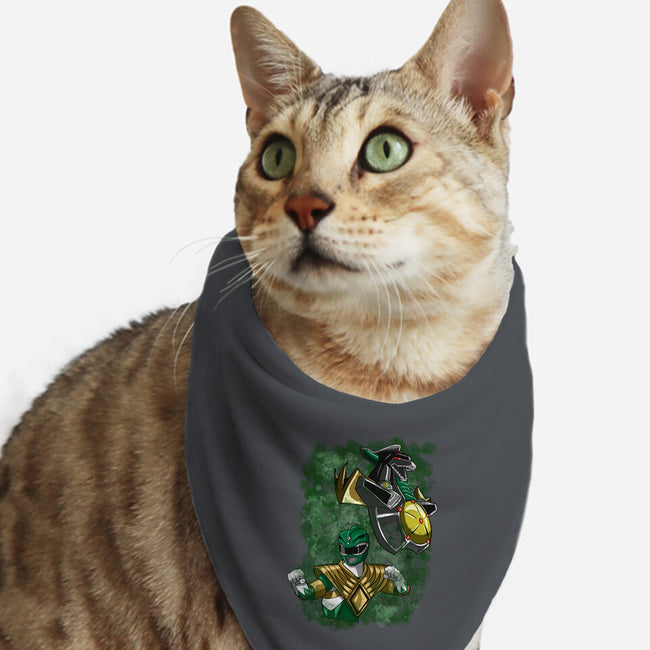 The Green Warrior-cat bandana pet collar-nickzzarto