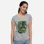 The Green Warrior-womens v-neck tee-nickzzarto