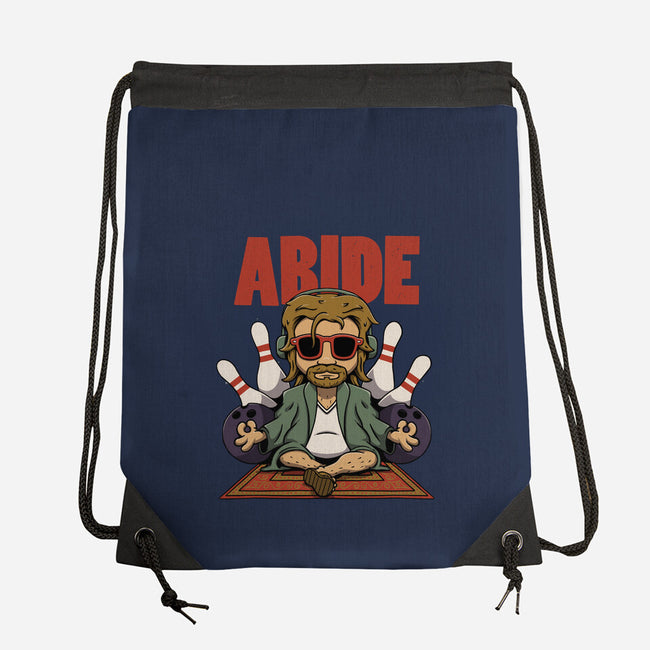 Abiding Dude-none drawstring bag-zawitees