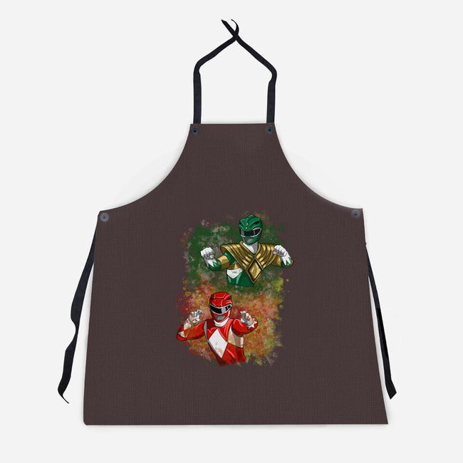 Green Vs Red-unisex kitchen apron-nickzzarto