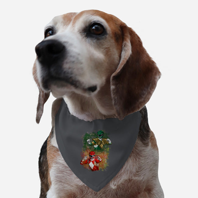 Green Vs Red-dog adjustable pet collar-nickzzarto