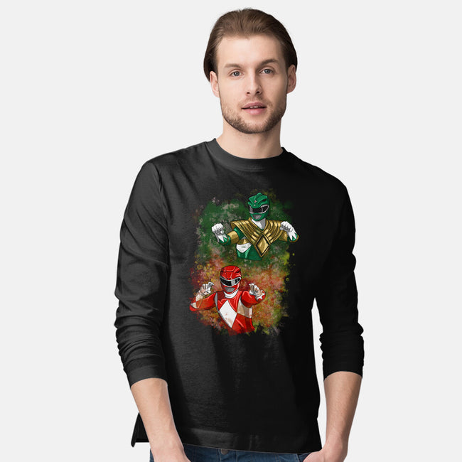 Green Vs Red-mens long sleeved tee-nickzzarto