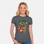 Green Vs Red-womens fitted tee-nickzzarto