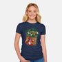 Green Vs Red-womens fitted tee-nickzzarto