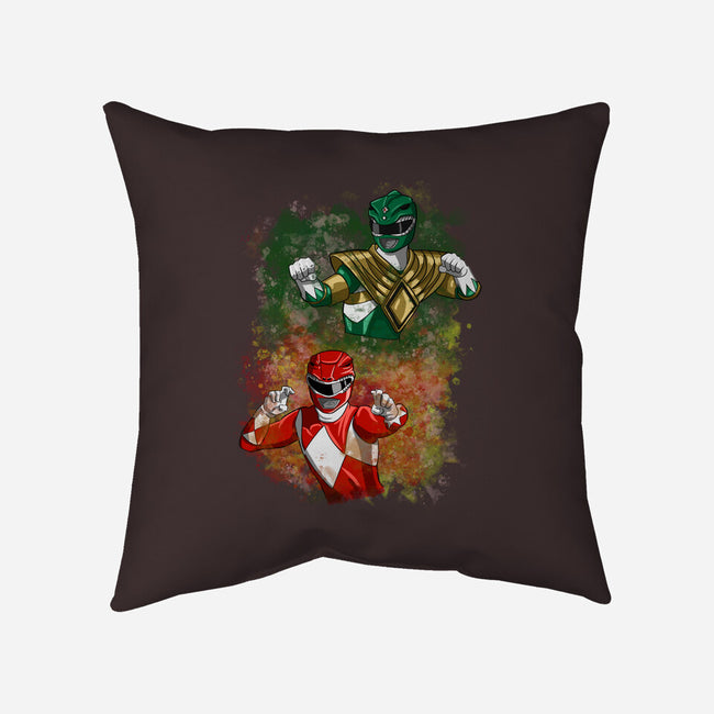 Green Vs Red-none removable cover w insert throw pillow-nickzzarto