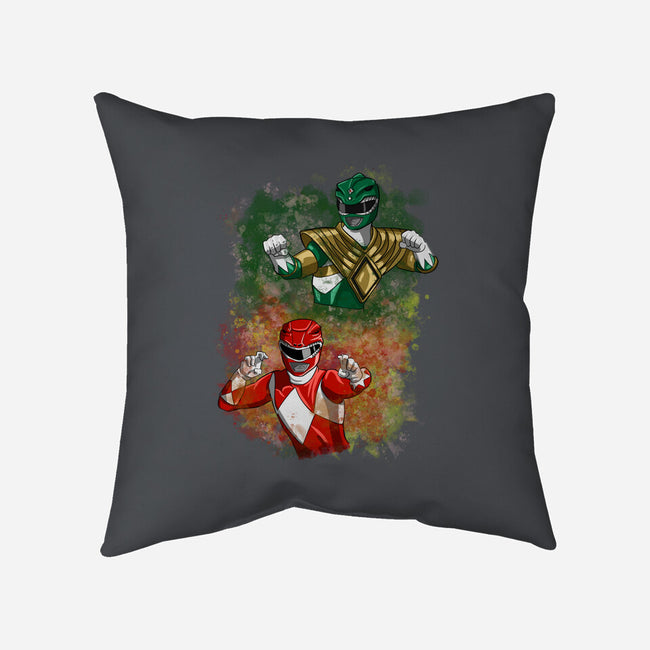 Green Vs Red-none removable cover throw pillow-nickzzarto