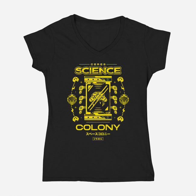 Science Colony-womens v-neck tee-Logozaste