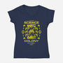 Science Colony-womens v-neck tee-Logozaste