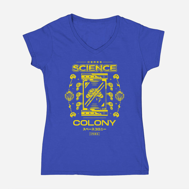 Science Colony-womens v-neck tee-Logozaste