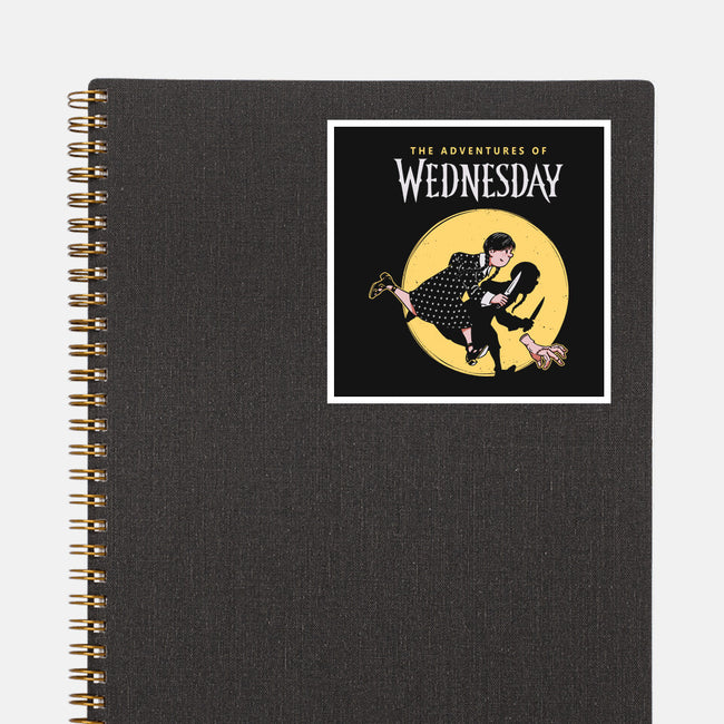 The Adventures Of Wednesday-none glossy sticker-Getsousa!