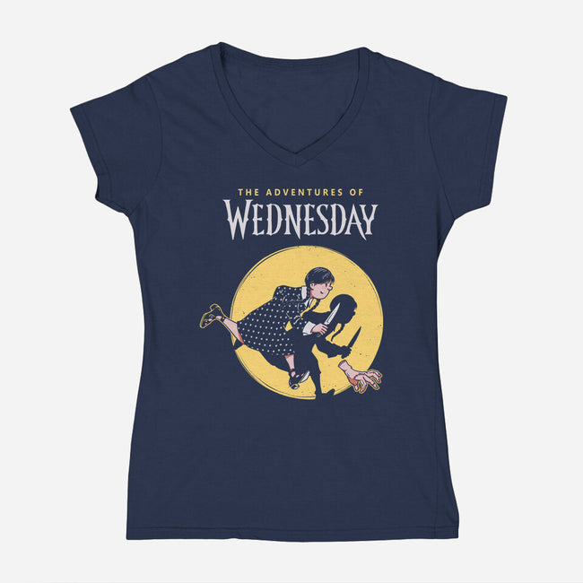 The Adventures Of Wednesday-womens v-neck tee-Getsousa!
