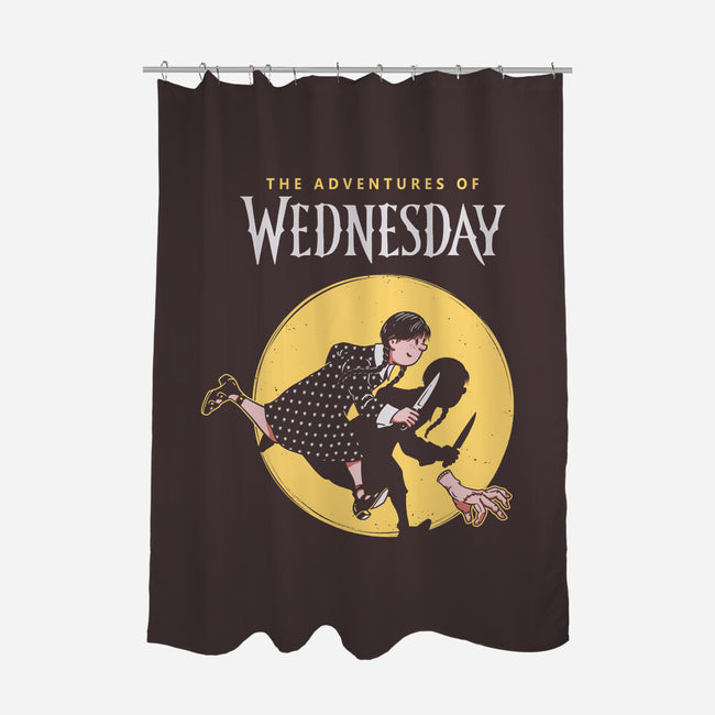 The Adventures Of Wednesday-none polyester shower curtain-Getsousa!