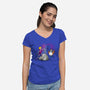The Sword In The Grayskull-womens v-neck tee-se7te