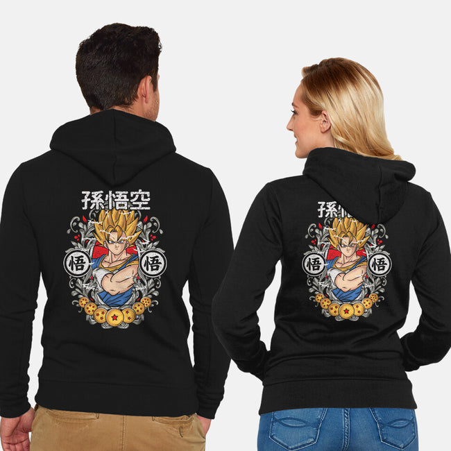 Goku-unisex zip-up sweatshirt-turborat14