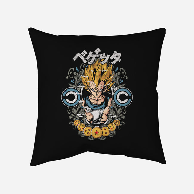 Vegeta-none removable cover w insert throw pillow-turborat14