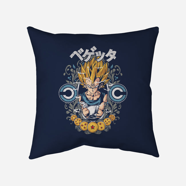 Vegeta-none removable cover w insert throw pillow-turborat14