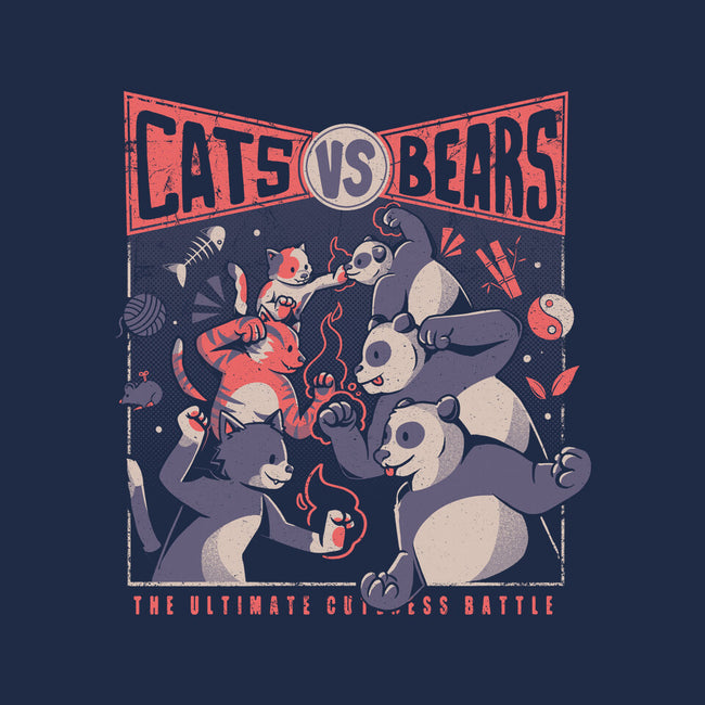 Cats Vs Bears-none removable cover w insert throw pillow-tobefonseca