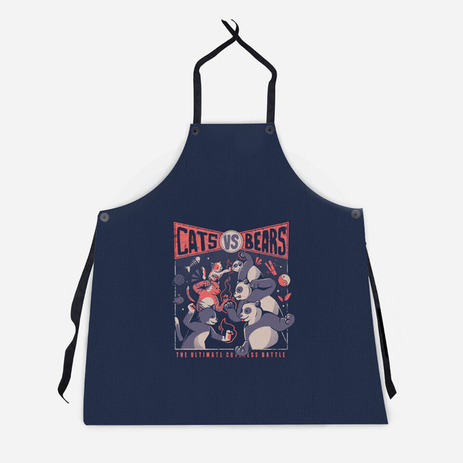 Cats Vs Bears-unisex kitchen apron-tobefonseca