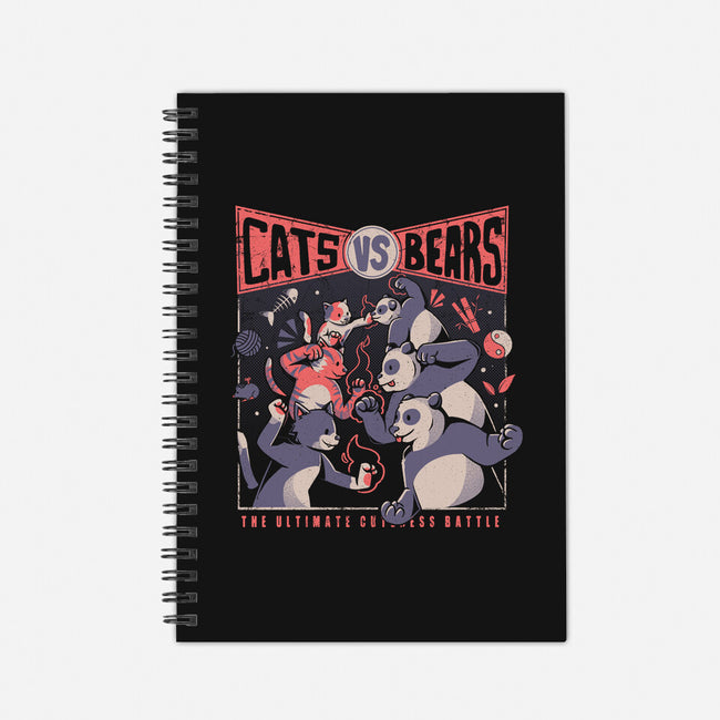 Cats Vs Bears-none dot grid notebook-tobefonseca