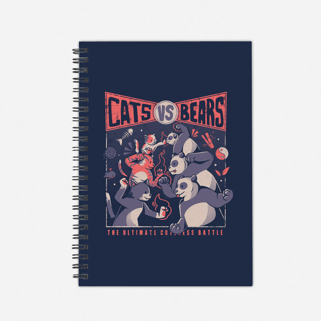 Cats Vs Bears-none dot grid notebook-tobefonseca