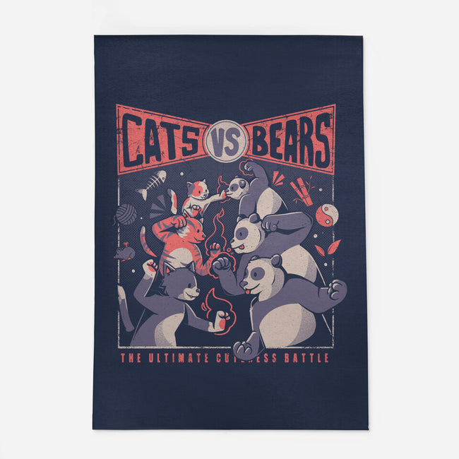 Cats Vs Bears-none indoor rug-tobefonseca