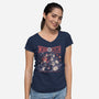 Cats Vs Bears-womens v-neck tee-tobefonseca