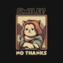 Smile? No Thanks-none removable cover w insert throw pillow-tobefonseca