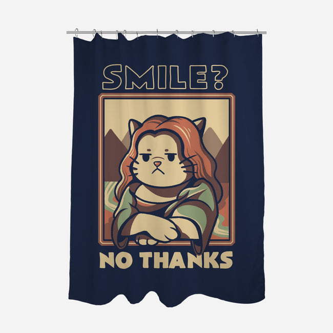 Smile? No Thanks-none polyester shower curtain-tobefonseca