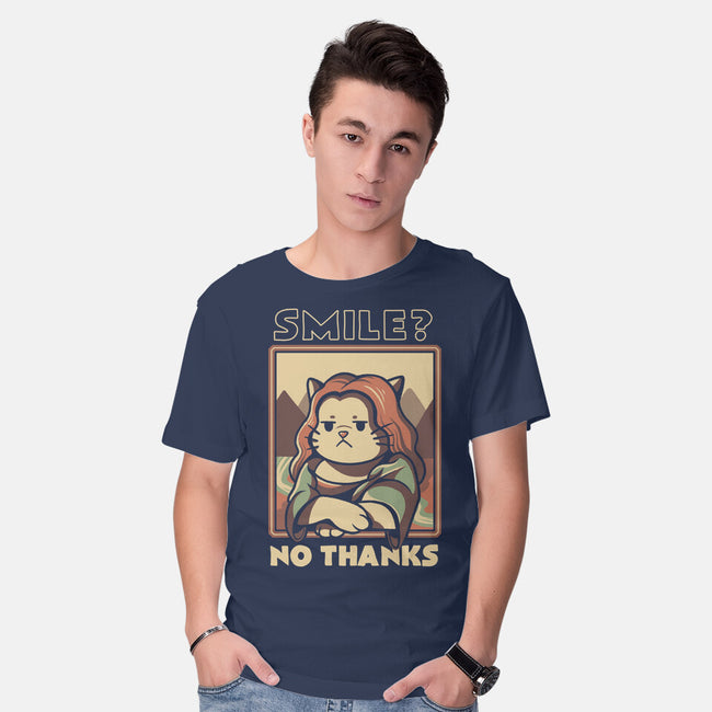 Smile? No Thanks-mens basic tee-tobefonseca