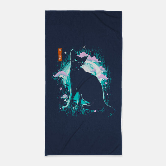 Japanese Cat-none beach towel-IKILO