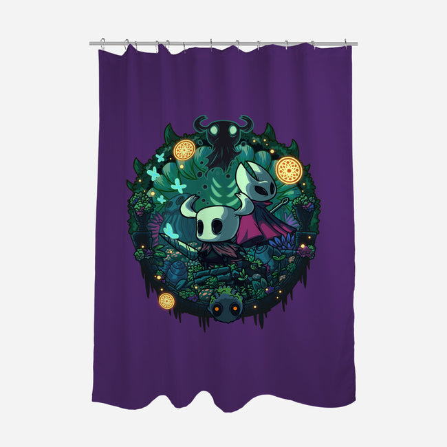 The Knight And The Hornet-none polyester shower curtain-Ca Mask