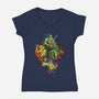 The Turtle Brothers-womens v-neck tee-nickzzarto
