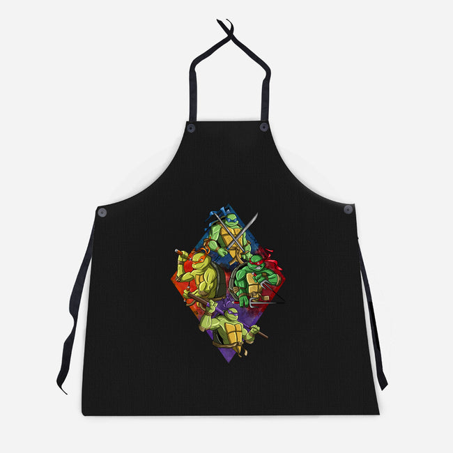 The Turtle Brothers-unisex kitchen apron-nickzzarto