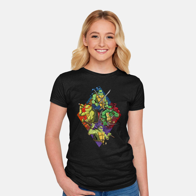 The Turtle Brothers-womens fitted tee-nickzzarto