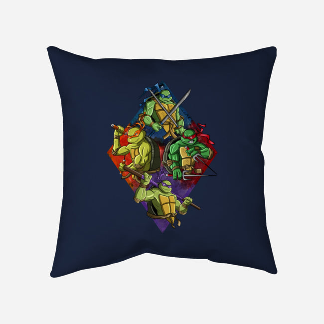 The Turtle Brothers-none removable cover w insert throw pillow-nickzzarto