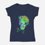 Colorful Martian-womens v-neck tee-IKILO
