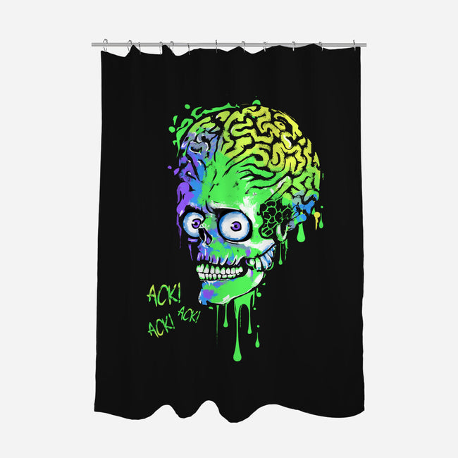 Colorful Martian-none polyester shower curtain-IKILO