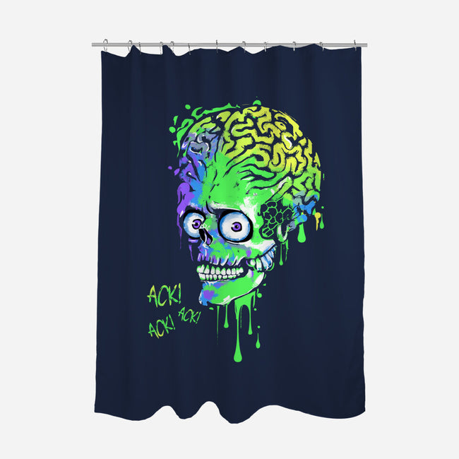 Colorful Martian-none polyester shower curtain-IKILO