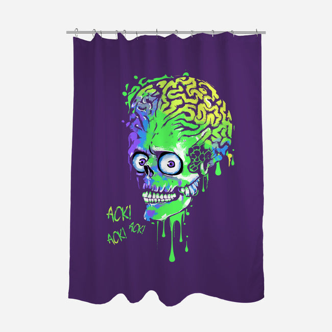 Colorful Martian-none polyester shower curtain-IKILO
