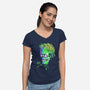Colorful Martian-womens v-neck tee-IKILO