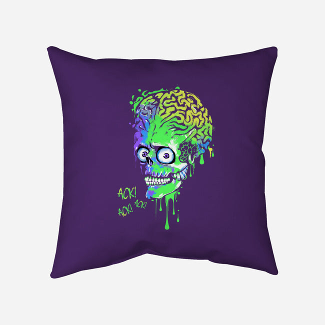 Colorful Martian-none removable cover w insert throw pillow-IKILO