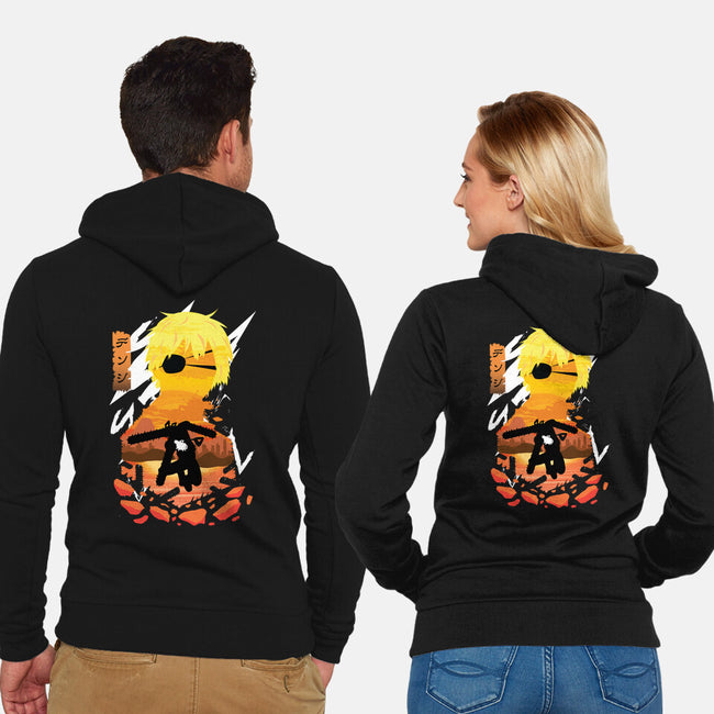 Chainsaws-unisex zip-up sweatshirt-SwensonaDesigns