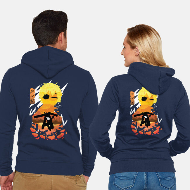 Chainsaws-unisex zip-up sweatshirt-SwensonaDesigns